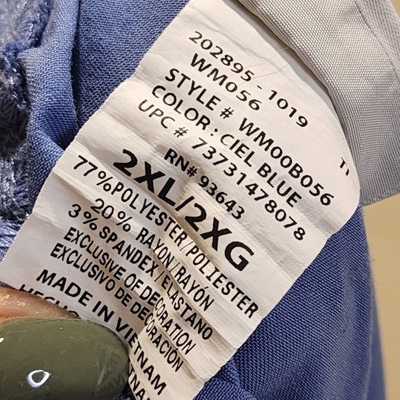 SCRUBSTAR women's ciel blue plus size scrub pants size 2XL - Picture 11 of 11